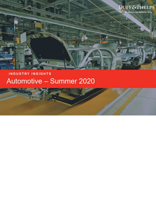 Automotive industry insights summer 2020