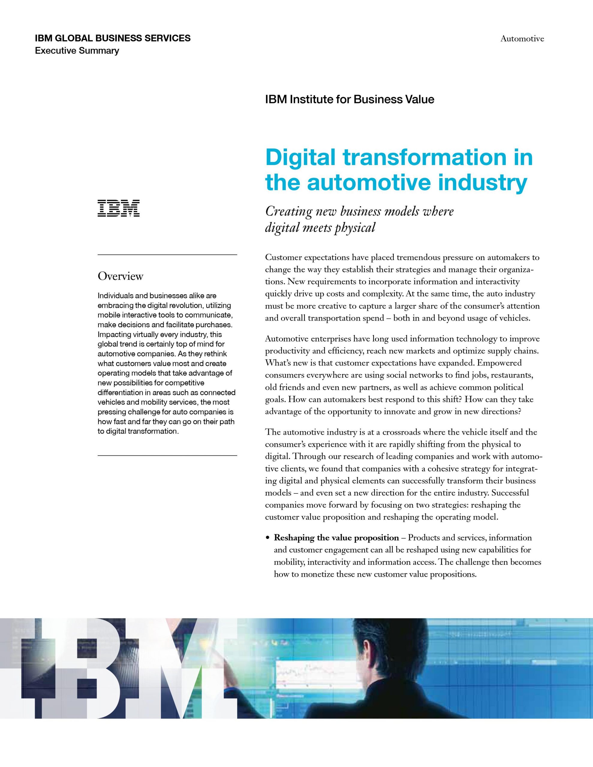 Digital transformation in the automotive industry